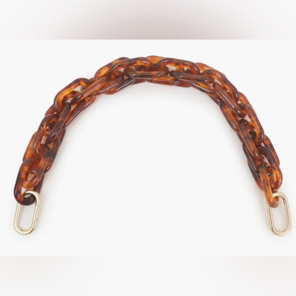 NWT Clare V. Shortie Strap, Tortoise Resin